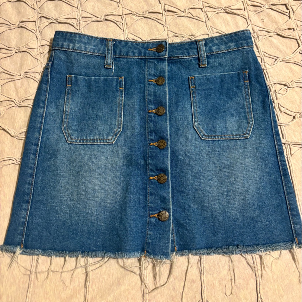 BDG Blue Classic Denim Skirt